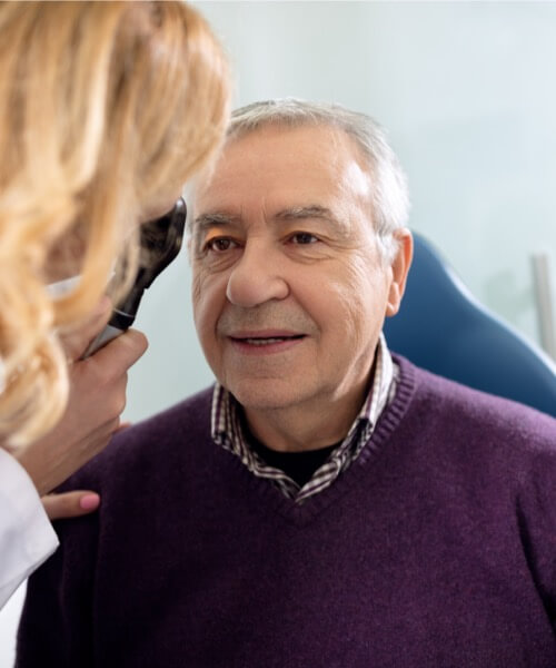 Man Having an Eye Exam