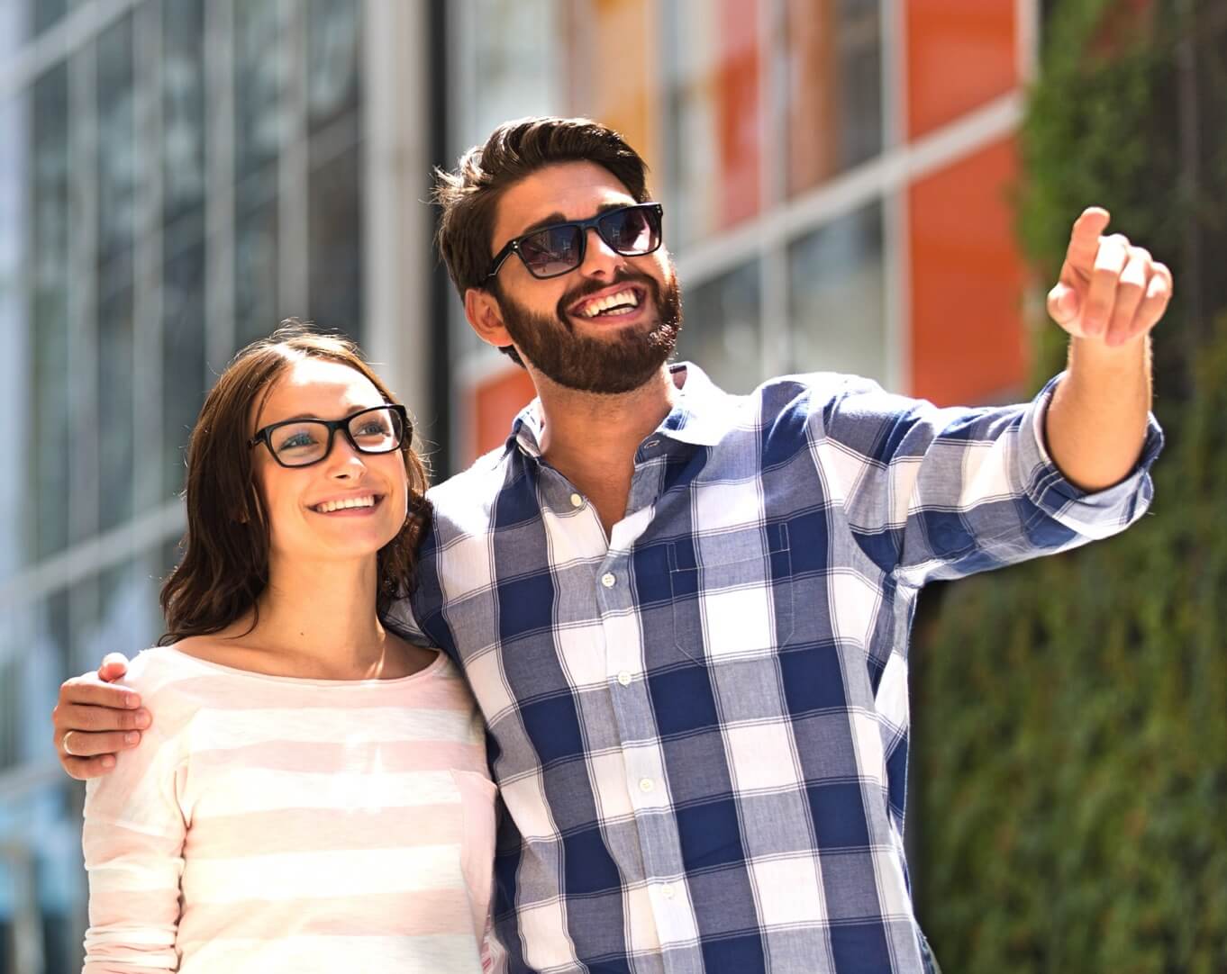 Man and Woman Laughing