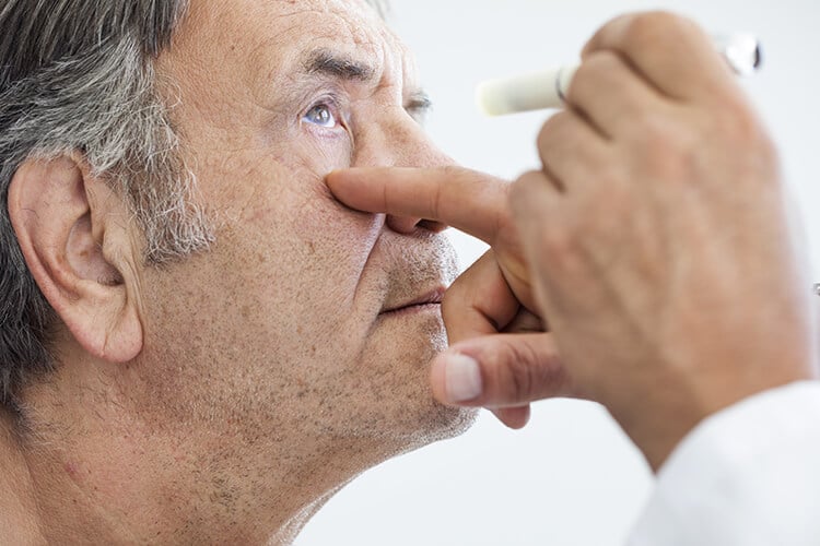 Man Having an Eye Exam